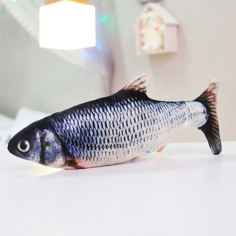 Electric Fish Toy Baby Soothing Fish Toy Realistic Electric Floppy Fish Toy with Usb Charging Cable for Kids Plush Dancing