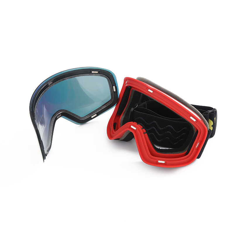 Gafas de esquí magnéticas de doble capa para hombre y mujer, lentes de esquí, antiniebla, más lentes