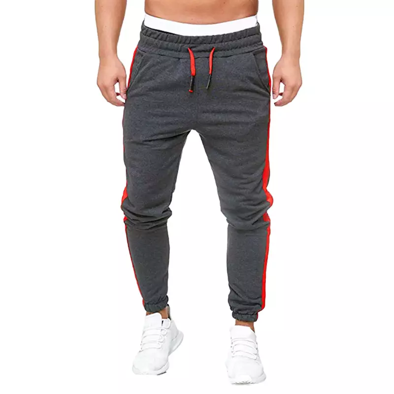 New Men's Fashion Casual Pants Splicing Solid Color Sweater Casual Sweatpants Sports Trousers Sportwear Men's clothing