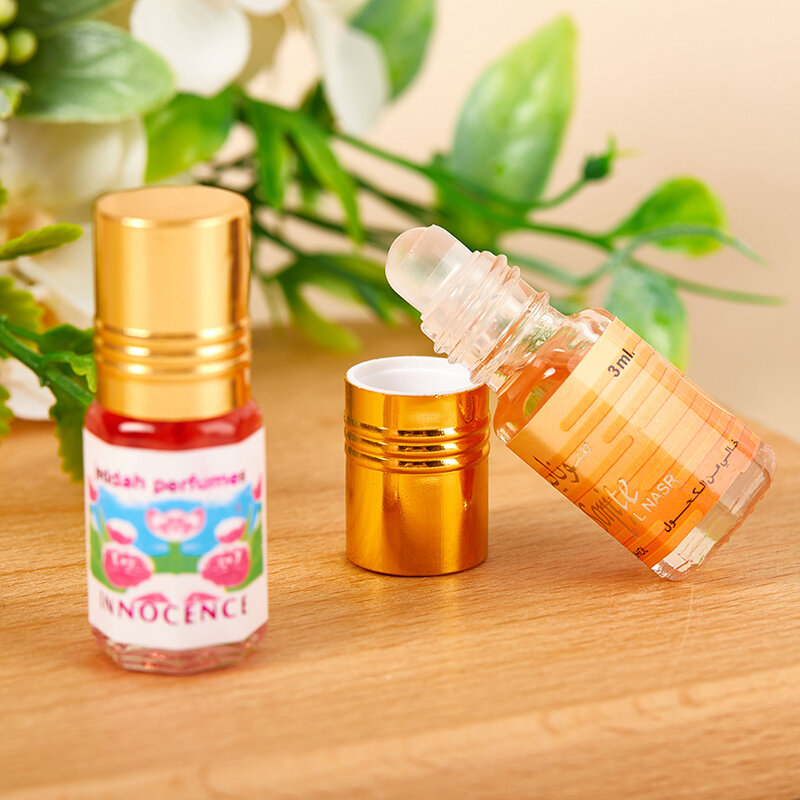 3ML Muslim Roll On Essential Oil Perfume Floral Notes Lasting Fragrance Women Men Alcohol Free Perfumes Body Deodorization