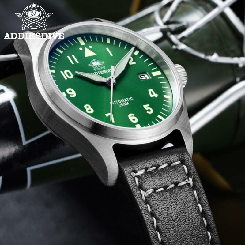 ADDIESDIVE-Reloj de acero inoxidable para Hombre, accesorio masculino de pulsera resistente al agua con mecanismo automático de movimiento NH35A 316L, 20bar, C3