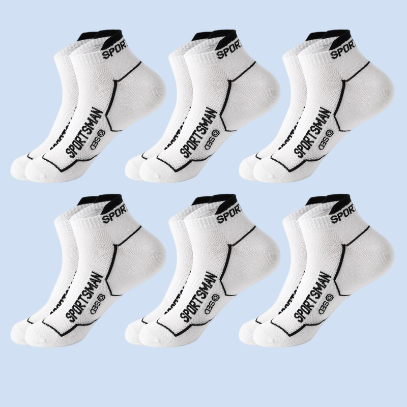6 Paar Sokken Herensokken Sport Hardloopsokken Zweet-Absorberend En Deodorant Korte Sokken Casual Katoenen Sokken Lage Sokken