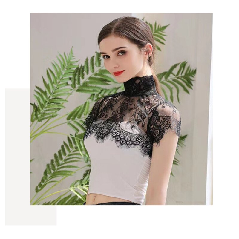 Scarf Shawl Decoration Shirt Fake Collar Embroidered Clothes Accessories Blouse Detachable Collar Lace Fashion Lapel Top