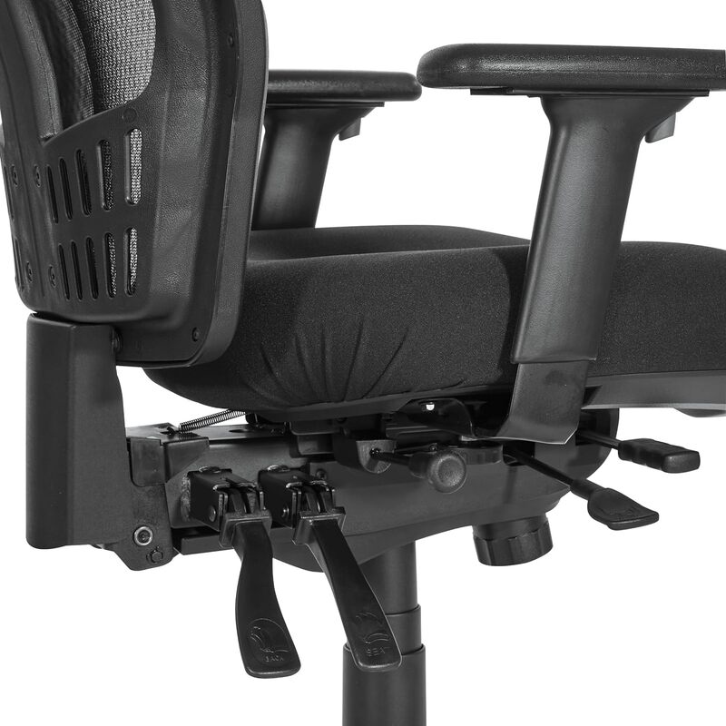 Kursi kantor manajer jaring antilembap, dengan tinggi kursi dapat disetel, kontrol kemiringan multifungsi, dan bilah kursi, punggung tinggi