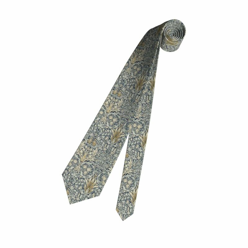 Klassische William Morris Schlangen kopf Muster Krawatte für Männer maßge schneiderte Seide Vintage Textil Hochzeit Krawatte