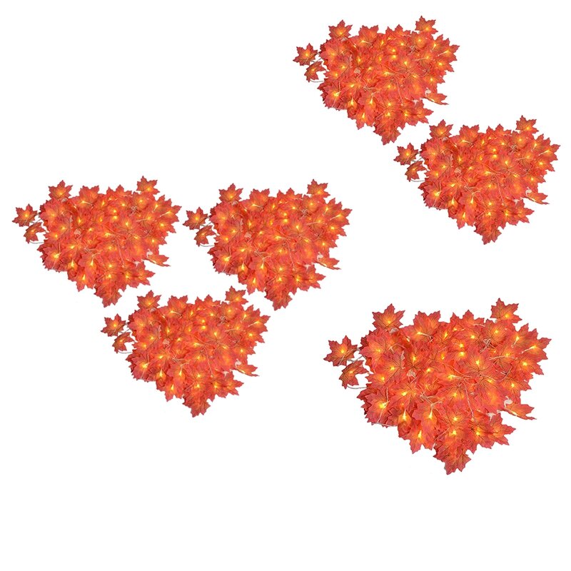 Fall Decorations For Home Leaf String Lights,Maple Leaves Garland Battery Operated Outdoor For Holiday Decor