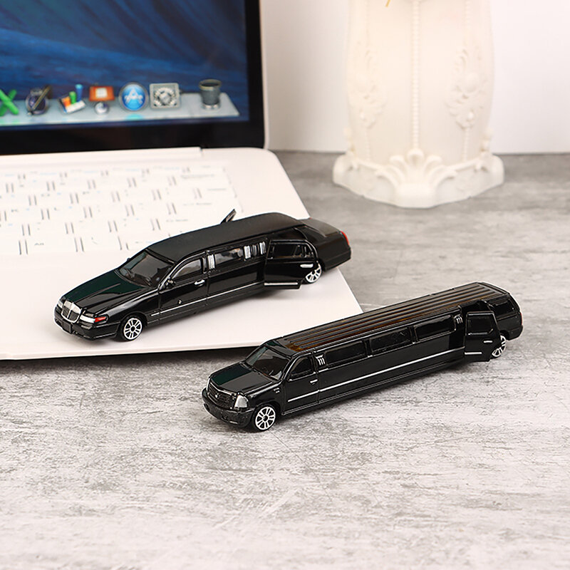 Diecast Metal Toy Vehicle Model Stretch Lincoln Limousine Luxury Educational Car Collection Gift Kid Doors Openable