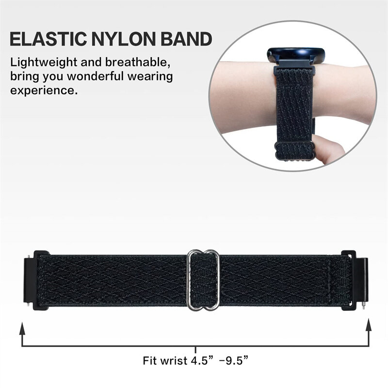 20mm/22mm band For Amazfit GTS 4/2/2e/3/GTS2 Mini/GTR/4/3/Pro/GTR2/42mm/stratos Nylon Elastic Watch Bracelet Amazfit bip strap