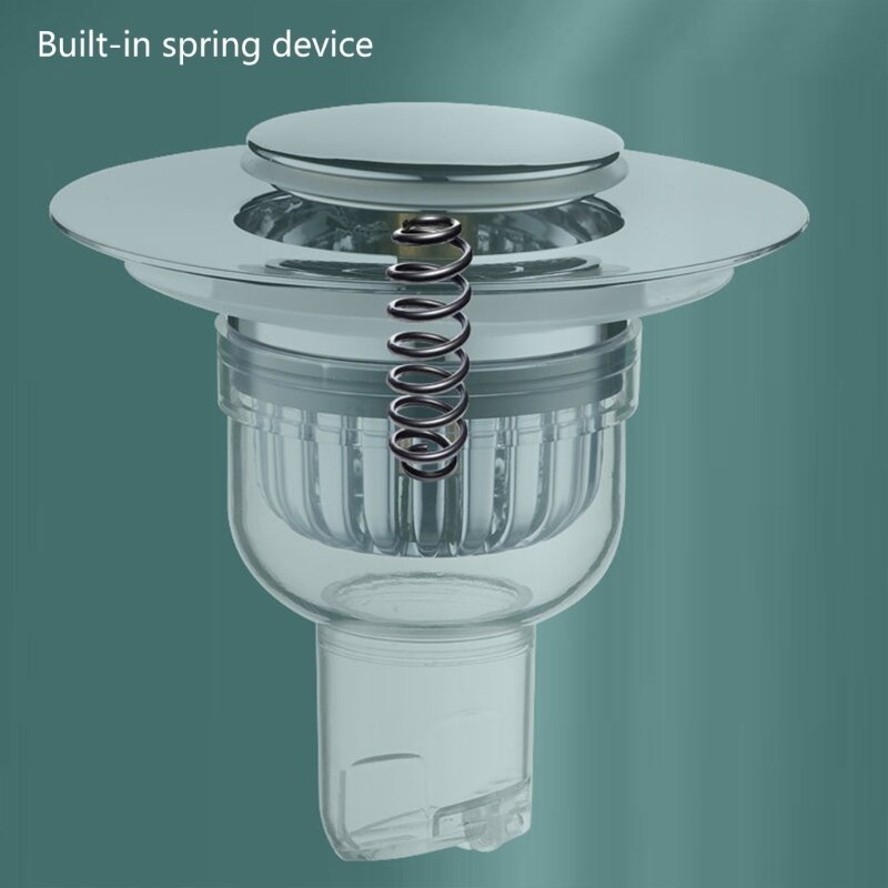 浴槽栓 シンク排水栓 プッシュ式バウンスコア シャワー排水溝ヘアキャッチャー
