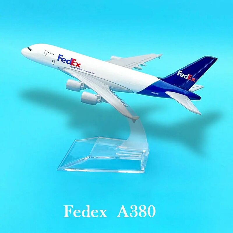 Fedex-Airbus A380 Airlines Boeing, Modelo de aeronave, Adição Ideal para qualquer Diecast, Coleção, 1:400