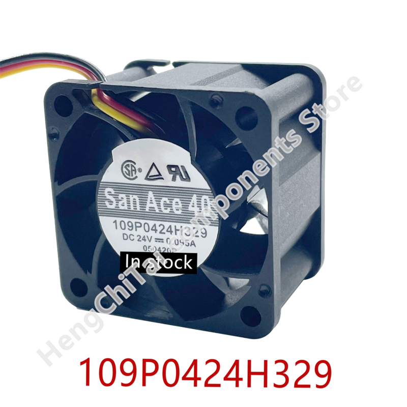 Ventilador de refrigeración para servidor 109P0424H329, Original, 100%, CC 24V, 0.095A, 40x40x28mm, 3 cables