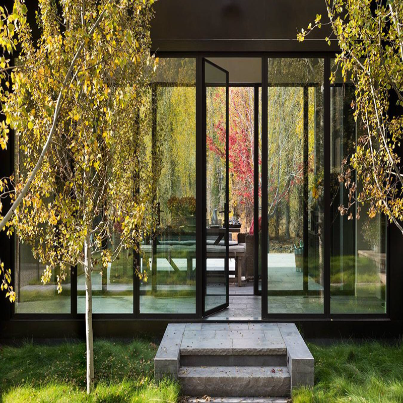 Pemasok pintu dan jendela kaca aluminium, hemat energi desain Modern pintu Prancis