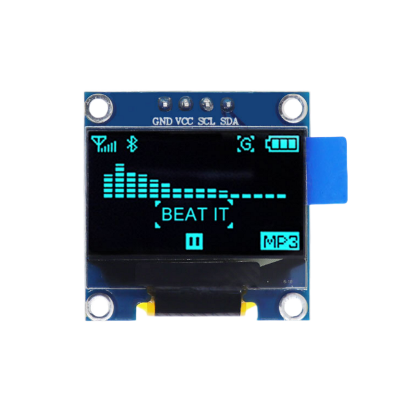 Placa de pantalla LCD para arduino SSD1306, 0,91, 0,96, 1,3 pulgadas, serie IIC, 4 pines, Blanco/azul/Amarillo, Azul, módulo de pantalla OLED, 128X64, 12864