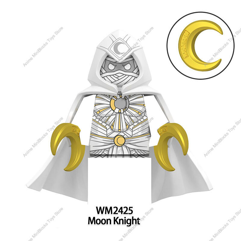 Décennie s de construction Disney Moon Knight, reconnaissance Layla tiens onsu, dessin animé Anime, mini jouet d'action, briques, cadeau pour enfants, XHEmployor, XH1895