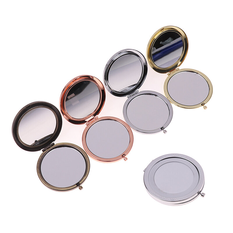 Foldable Vintage Makeup Mirror Mini Square Makeup Vanity Portable Hand Mirrors Double-sided Compact Pocket Cosmetic Mirror