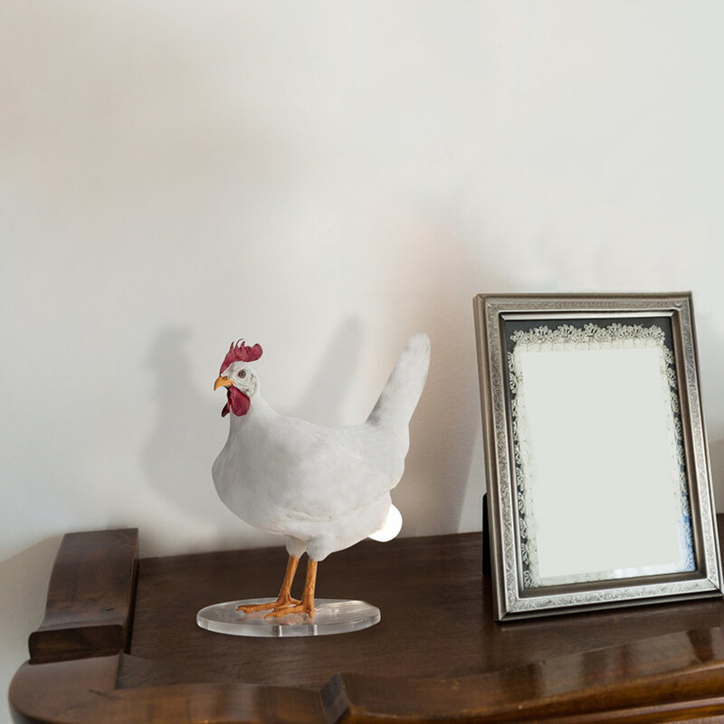 ديكور مصباح دجاج تحنيط ، محاكاة إبداعية لبيض الدجاج ، إضاءة بيض الحيوانات ، هدية لحفلة العطلات المنزلية ، 1 * *