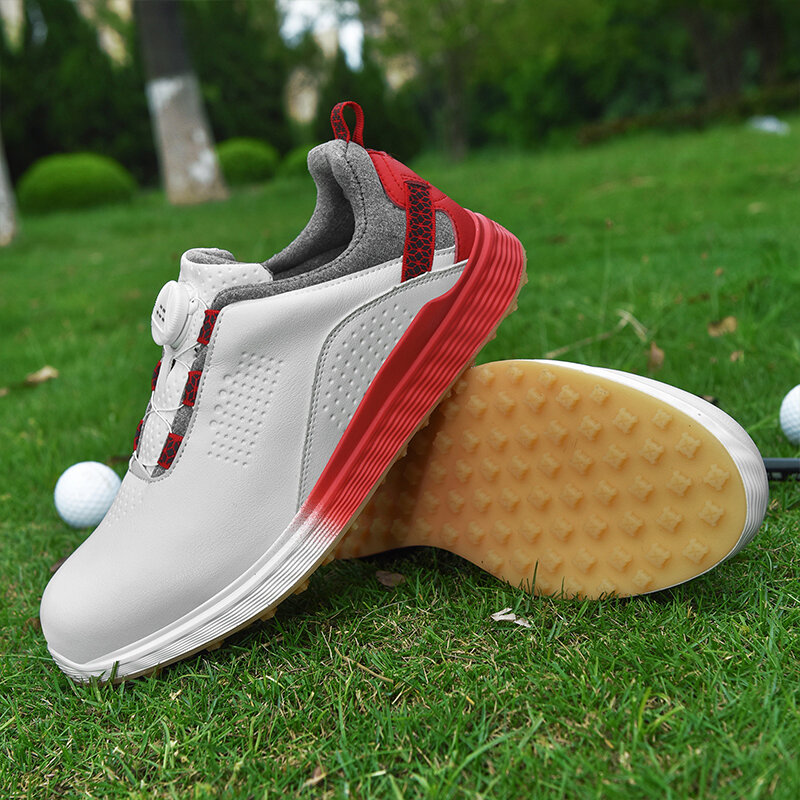 Zapatos de Golf transpirables para hombre, zapatillas ligeras de lujo para deportes al aire libre, zapatos de Golf para caminar, calzado atlético antideslizante