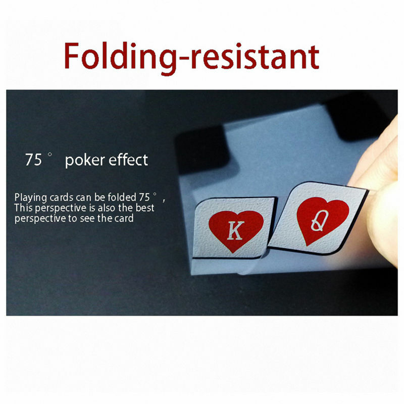 Criativo transparente plástico impermeável poker novidade poker índice jogando cartas