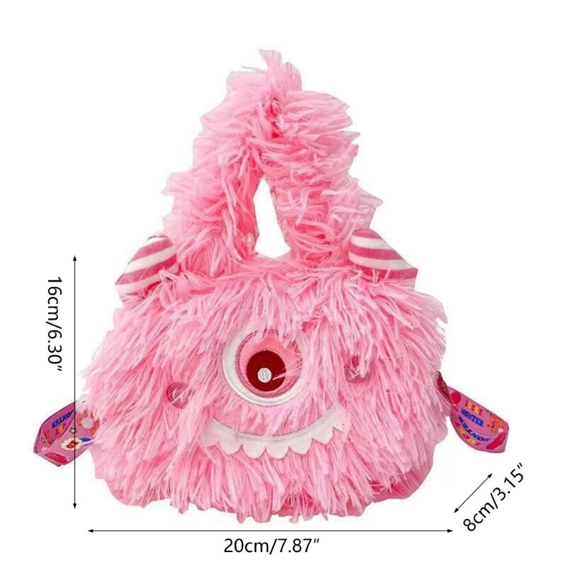 Y2K Стильная плюшевая сумка-тоут, женская сумка на плечо, модный кошелек для девочек, уличная сумка, осенне-зимняя сумка для
