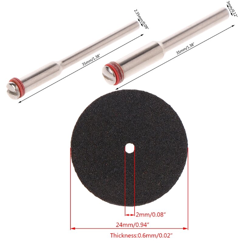 Haste conexão 35 mm comprimento para discos corte abrasivo Ferramenta rotativa biela 2,35 mm