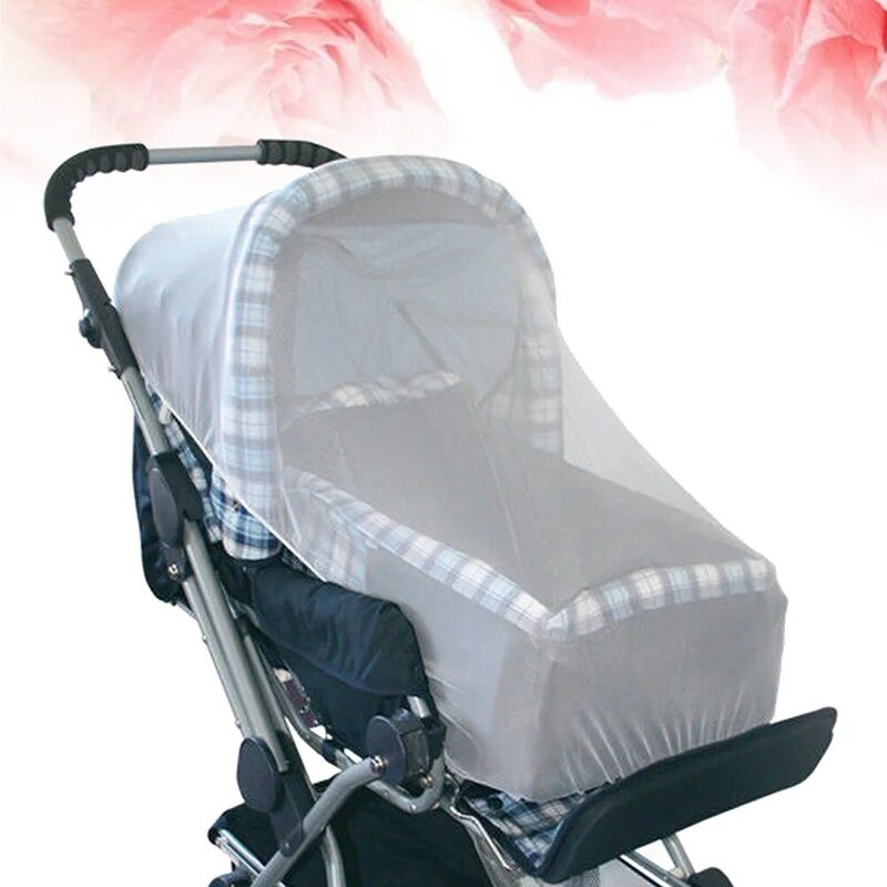 Jaring nyamuk untuk tempat tidur bayi lipat kereta bayi portabel Gratis pengiriman penutup penuh cakupan enkripsi putih