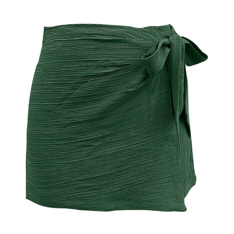 Asymetryczne sznurowane spodnie mini spódniczki Kobieta 2024 Wiosna Lato Moda Y2K Streetwear Szorty Wysoka talia Luźna krótka sukienka