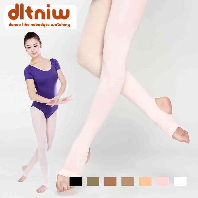 Meia-calça feminina cintura alta plus size, meias-calça altura da coxa, macia, elástica, para adultos, roupa de balé