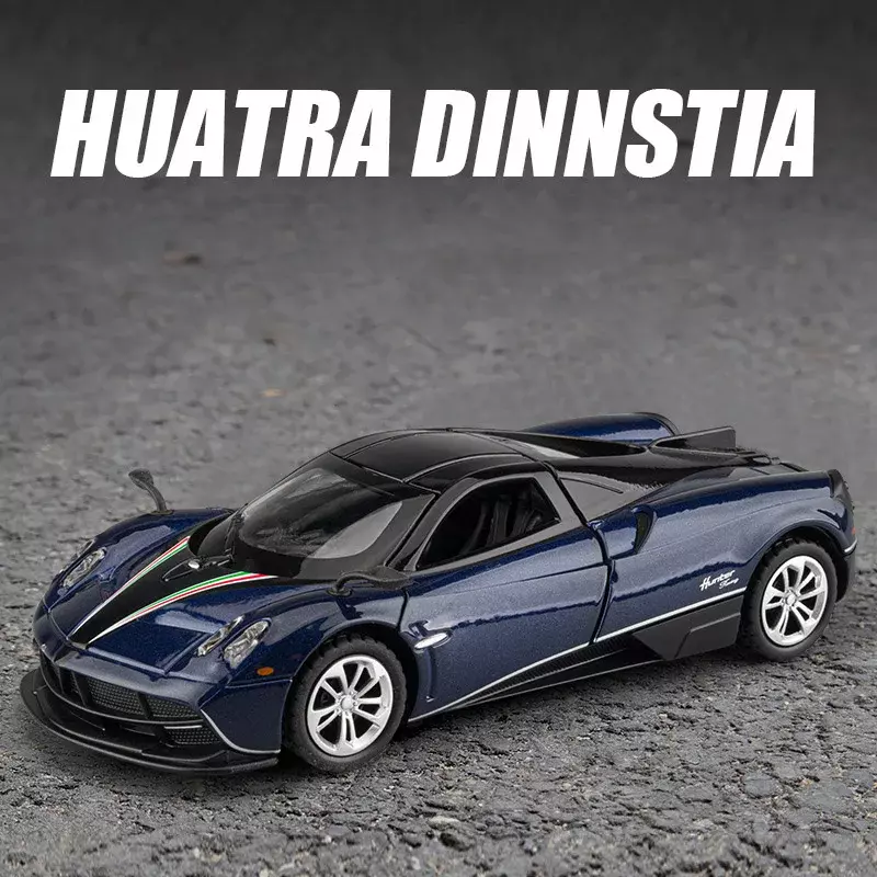 Pagani huayra inastia-合金スポーツカーモデル、1:36ダイキャストメタル玩具、サウンドとライトコレクション、子供向けギフト、f562