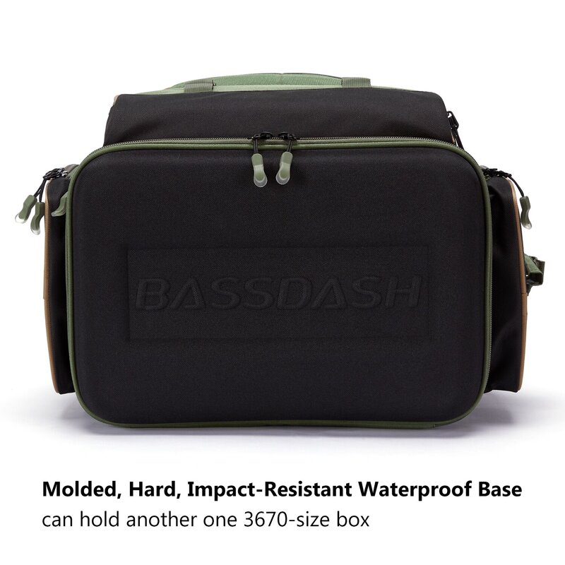 Bassdash-حقيبة ظهر متعددة الوظائف للصيد ، صندوق معالجة تكتيكي ناعم خفيف الوزن مع غطاء مطر واقي