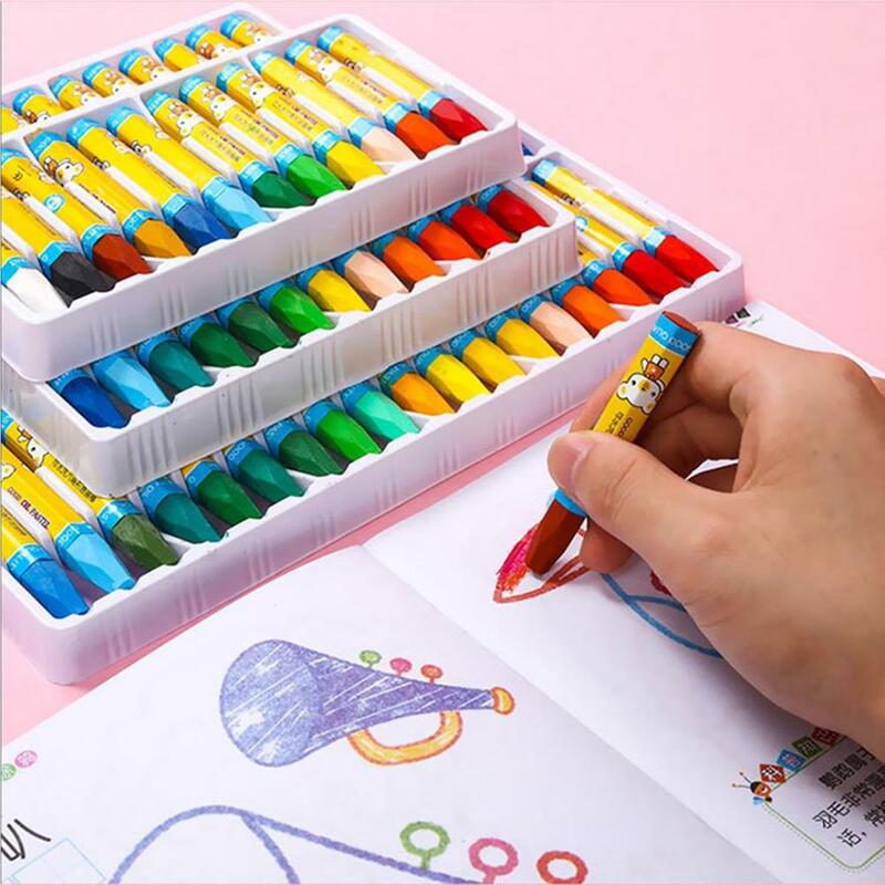 Ensemble de crayons à dessin colorés, stylo pastel à l'huile, avertir Caryon, crayons à crayons
