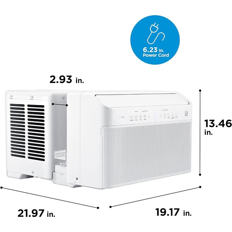 Smart Inverter Ar Condicionado, Resfria Até 550 Sq Ft. Ultra silencioso com flexibilidade janela aberta, funciona com Alexa
