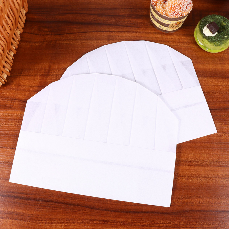 20 Pcs Paper Chef Hat Has Large for Kids Children Disposable Cap Toddler Men Hats