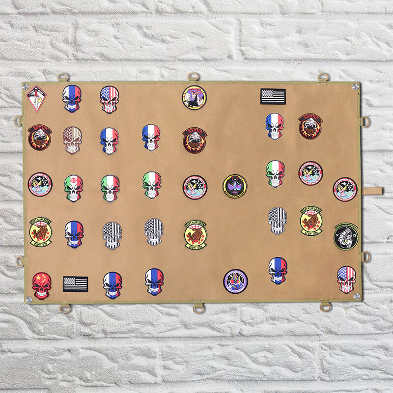 Taktis moral Panel Patch lencana penyimpanan kain Armband papan tampilan penggemar militer ID Patch kait lipat permukaan d-ring