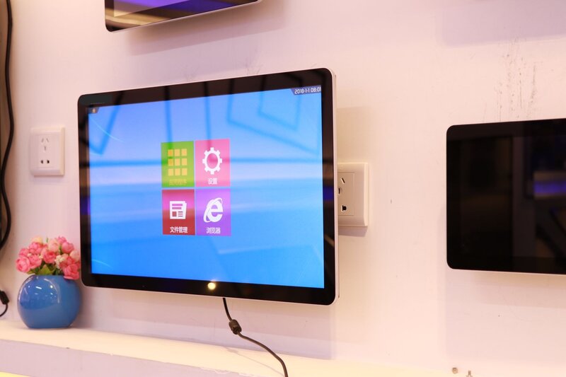 Monitores de pantalla táctil capacitiva de 21,5 pulgadas, panel de pantalla publicitaria Lcd Industrial, Android 9,0, montado en la pared, todo en uno, Pc