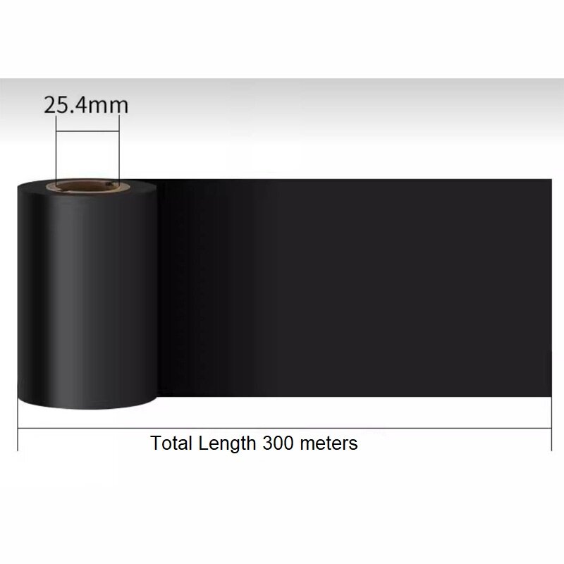 Цветная полностью полимерная лента, рулон 40 50 60 70 80 90 100 110 мм x 300 м, Термотрансферная углеродистая лента для принтера штрих-кодов