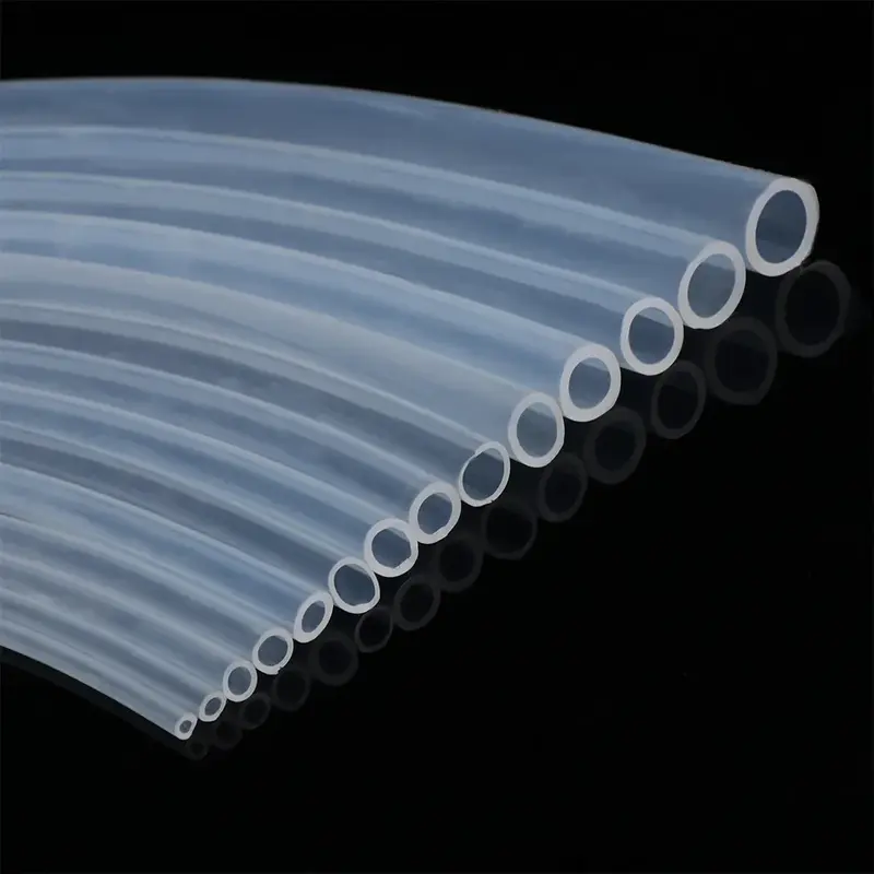 1M / 5M 10M tuyau en caoutchouc de Silicone Transparent Transparent de qualité alimentaire 4 5 6 7 8 9 10 11 12 14 16 mm de diamètre extérieur Tube en Silicone Flexible
