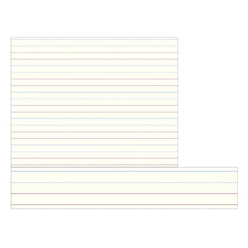 50 Sheets Erasable Sentence Strip, Sentence Strip Cardboard Lined Sentence Strip