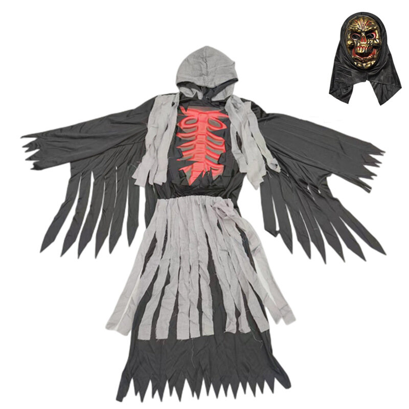 Terror of the Dead Masquerade Cosplay Costume Horror Robe and Mask Halloween Dress Up Props