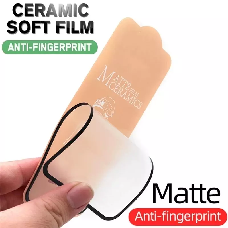 Soft Matte cerâmica protetor de tela, filme anti-quebrado, não filme de vidro para iPhone 14, 13, 12 Pro Max, 11, XR, XS, X, 8, 7 Plus, SE20, PCes 1-4