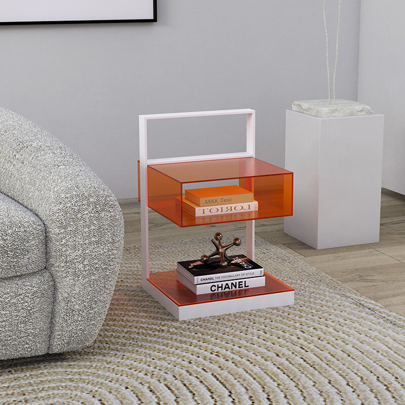 Nordic Creative ชาตารางห้องนั่งเล่นขนาดเล็กตารางการออกแบบเสริมตารางด้านข้างโซฟาตารางแบบพกพาตู้