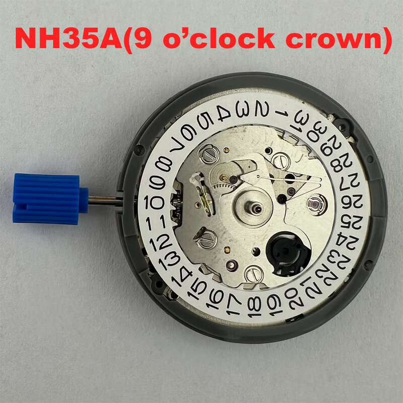 NH35A arloji pengganti mekanis pria, arloji gerakan otomatis 9 jam mahkota tanggal/minggu