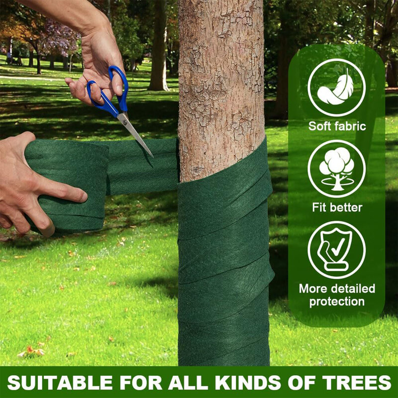 Envoltório protetor do tronco da árvore, embalagem da atadura da planta, manutenção morna e hidratante, inverno-proof, 3 camadas