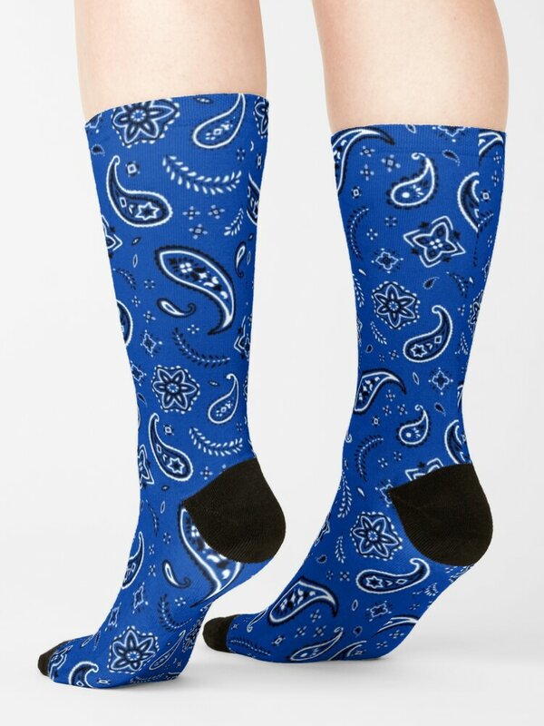 Бандана по всему синие носки Ретро аниме баскетбольные подвижные чулки Дизайнерские мужские носки женские