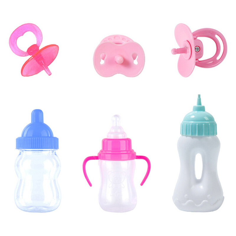 Аксессуары для кукол новорожденных, пластиковая чашка с имитацией бутылки и соска для обучения, миниатюрная модель кукольного домика, украшение «сделай сам»