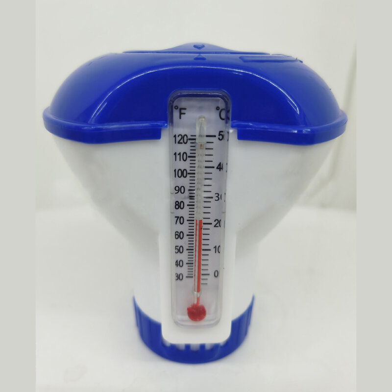 Baobiao Rts Drijvend Zwembad Spa Automatische Water Chloor Broom Chemische Drijver Dispenser Met Thermometer