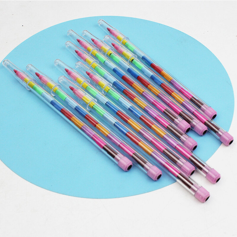 10 개/대 다채로운 색상 펜 다채로운 색상 연필 낙서 드로잉 펜 DIY 교체 컬러 연필 드로잉 장난감