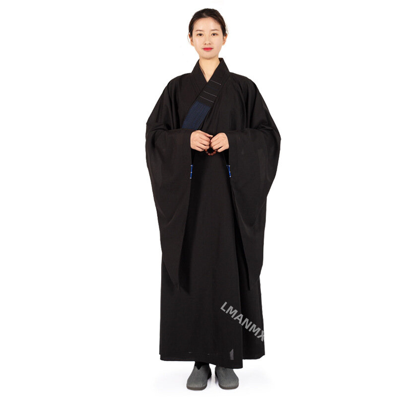 7 Colors Taiwan Linen Monks Long Robes Gown for Buddhism Haiqing Adults Meditation Clothes Buddhist Monk Confession Clothing
