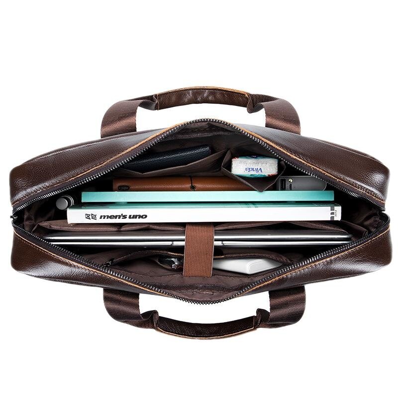 Męska teczka biznesowa z prawdziwej skóry luksusowa torebka torba na ramię o dużej pojemności 15.6 cali męska torba na laptopa