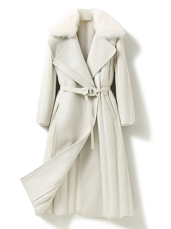 Женское длинное меховое пальто, модное плюшевое теплое плотное шерстяное пальто, свободная Меховая куртка, уличная одежда TS20, Осень-зима 2023