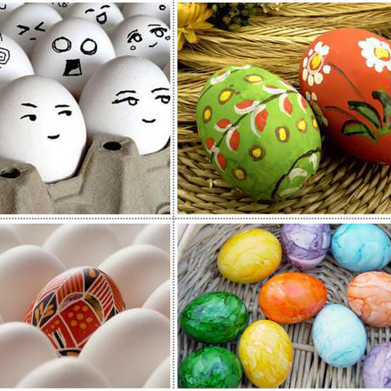2 pezzi emulazione fai da te uova di legno giochi di imitazione cucina cibo uova dipinte Doodle uova gioca scherzo regali creativi giocattoli per bambini